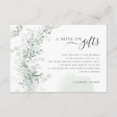 ユーカリが祈る贈り物のメモ エンクロージャーカード (正面)