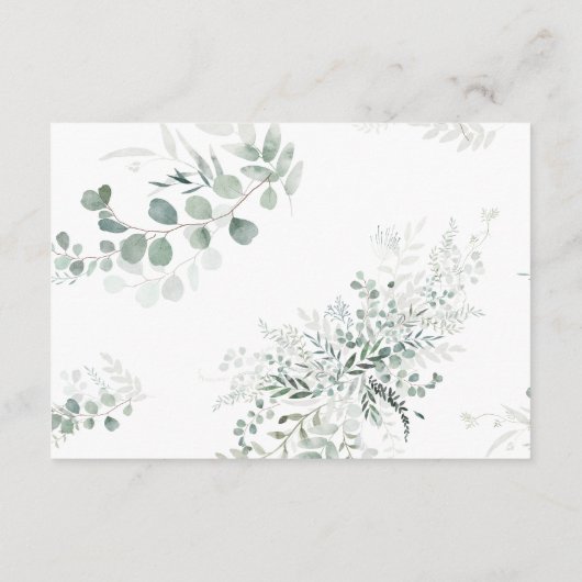 ユーカリが祈る贈り物のメモ エンクロージャーカード (裏面)