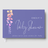 ユーカリが赤ちゃんシャワー薄紫を願う ゲストブック (正面)