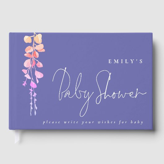 ユーカリが赤ちゃんシャワー薄紫を願う ゲストブック (正面)