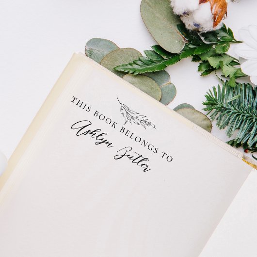 ユーカリこの本は切手に属している ラバースタンプ