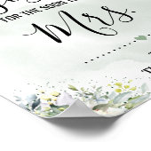 ユーカリすぐに署名するキスの数 ポスター (角)