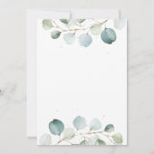 ユーカリそれは男の子の赤ちゃんシャワー編集可能インビタット 招待状 (裏面)