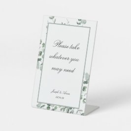 ユーカリでカスタマイズ可能なバスルームのサイン 台座サイン