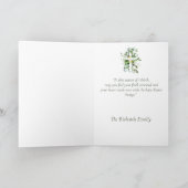 ユーカリとひまわりがイースターをクロスする カード (内部)