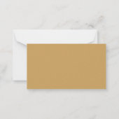 ユーカリとひまわりのフラワー ウェディングRSVP ノートカード (裏面)