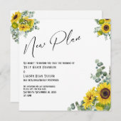 ユーカリとひまわり 新しい計画 結婚発表 招待状 (正面/裏面)