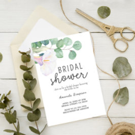 ユーカリとカラフラワーブライダルシャワー 招待状
