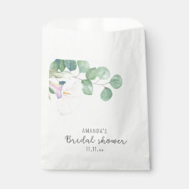ユーカリとカラフラワー – ブライダルシャワー フェイバーバッグ