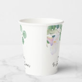 ユーカリとカラフラワー – ブライダルシャワー 紙コップ (右)