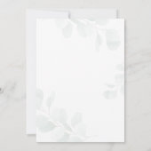 ユーカリとクマ素朴クマのベビーシャワー サンキューカード (裏面)