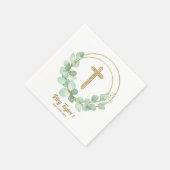 ユーカリとクロスバプテスマ スタンダードカクテルナプキン (角)