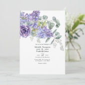 ユーカリとサボテン QRコード 招待状 ウェディング (スタンド正面)