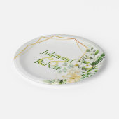ユーカリとデイジーの紙皿 ペーパープレート (アングル)