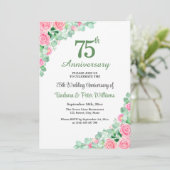 ユーカリとバラの75回目結婚記念日 招待状 (スタンド正面)