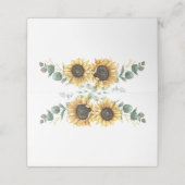 ユーカリとヒマワリ結婚フローラ プレイスカード (外部開封)