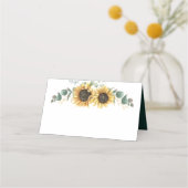 ユーカリとヒマワリ結婚フローラ プレイスカード (裏面)