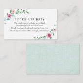 ユーカリとピンクの花本ベビー エンクロージャーカード (正面/裏面)