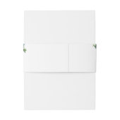 ユーカリとブルゴーニュ赤結婚い花 招待状ベリーバンド (裏面例)