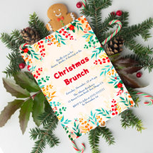 ユーカリとポインセチアの冬のクリスマスブランチ