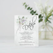 ユーカリとラベンダーのブーケ ウェディング 詳細 エンクロージャーカード (スタンド正面)