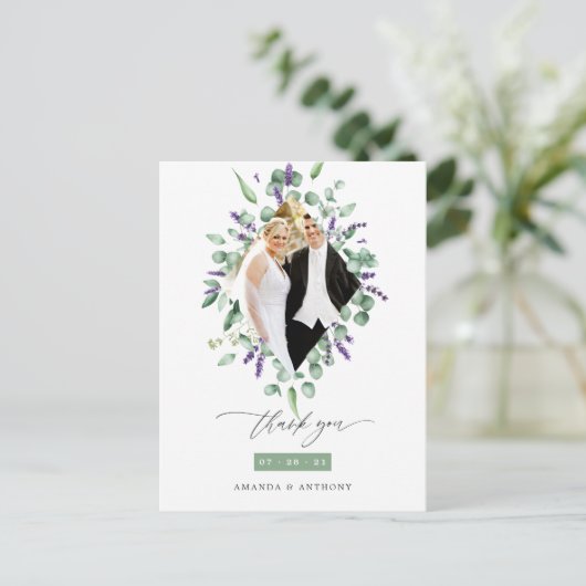 ユーカリとラベンダーの森の感謝 ポストカード (スタンド正面)