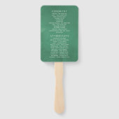 ユーカリとラベンダーグリーン結婚式 プログラム ハンドファン (裏面)