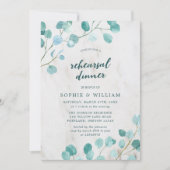 ユーカリと大理石リハーサルディナー 招待状 (正面)