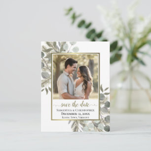 ユーカリと松の結婚式 Save the Date フォト 案内ポストカード