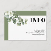 ユーカリと白い花結婚の枠 エンクロージャーカード (正面)