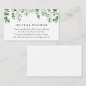 ユーカリと緑のディスプレイシャワー エンクロージャーカード (正面/裏面)