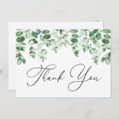 ユーカリと緑サンキューノートカード ノートカード (正面/裏面)