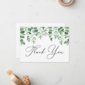 ユーカリと緑サンキューノートカード ノートカード (正面/裏面インサイチュ)