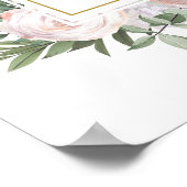 ユーカリと花のベビーシャワー歓迎ポスター ポスター (角)