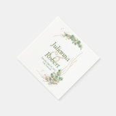 ユーカリと金ゴールドナプキン スタンダードカクテルナプキン (角)