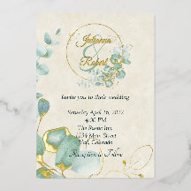 ユーカリと金ゴールドバジェット結婚ズ