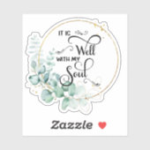 ユーカリと金ゴールド枠シールだ シール (シート)