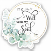 ユーカリと金ゴールド枠シールだ シール (正面)