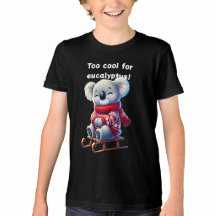 ユーカリには興味なし | 面白いコアラの子供用Tシャツ