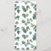 ユーカリのばら色の金ゴールド幾何学的なフレームの結婚式メニュー メニュー (裏面)