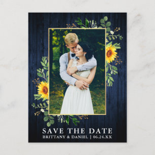 ユーカリのひまわり 青い木 Save The Date ポストカード