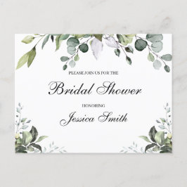 ユーカリのウェディングシャワー招待状ポストカード ポストカード