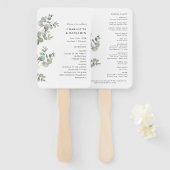 ユーカリのウェディングプログラム ハンドファン (正面&裏面)