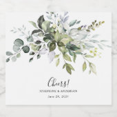 ユーカリのウェディング・フェイバー ビールボトルラベル ビールラベル (シングルラベル)