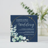 ユーカリのエレガントな結婚式招待状 招待状 (スタンド正面)