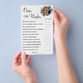 ユーカリのオーバーまたは下ブライダルシャワーゲームカード チラシ (ハンドル)