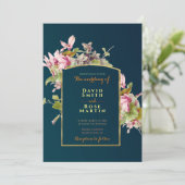 ユーカリのカード葉にも結婚是参加 招待状 (スタンド正面)