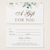 ユーカリのギフトカード (正面&裏面)