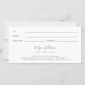 ユーカリのギフト証書 (裏面)