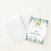 ユーカリのグリーンがエレガントなビジネスロゴ ノートブック (内部)